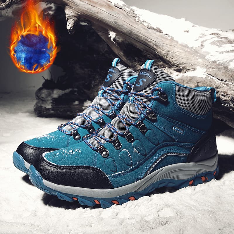 Botas De Neve De Inverno Masculinas Unissex , Calçados Casuais Quentes De Pelúcia Grossa À Prova D'água E Antiderrapante