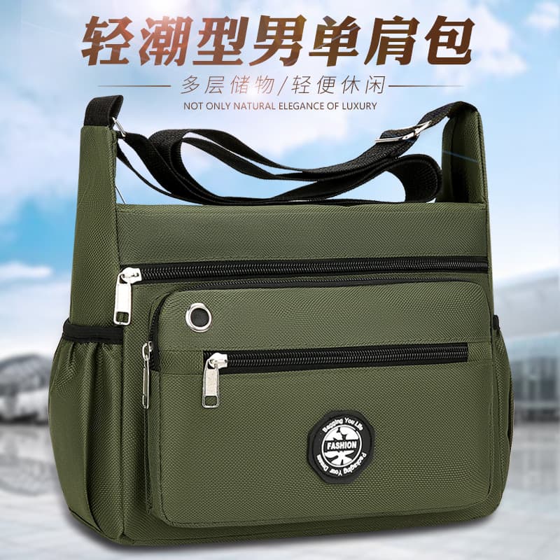 Novo estilo bolsa de ombro Casual masculino saco do mensageiro Multi-bolso saco de negócios grande capacidade à prova dw