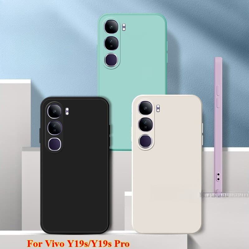 Para vivo T5 Lite Y29 5G T5Lite Capa Líquida De Silicone Macio Com Toque Sedoso Traseira Y19s Y19sPro Pro TPU Prevenção