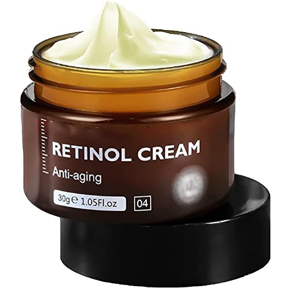 Creme e Essência Facial Antienvelhecimento com Retinol, Sérum Firmador Antienvelhecimento, 1.0 Onça