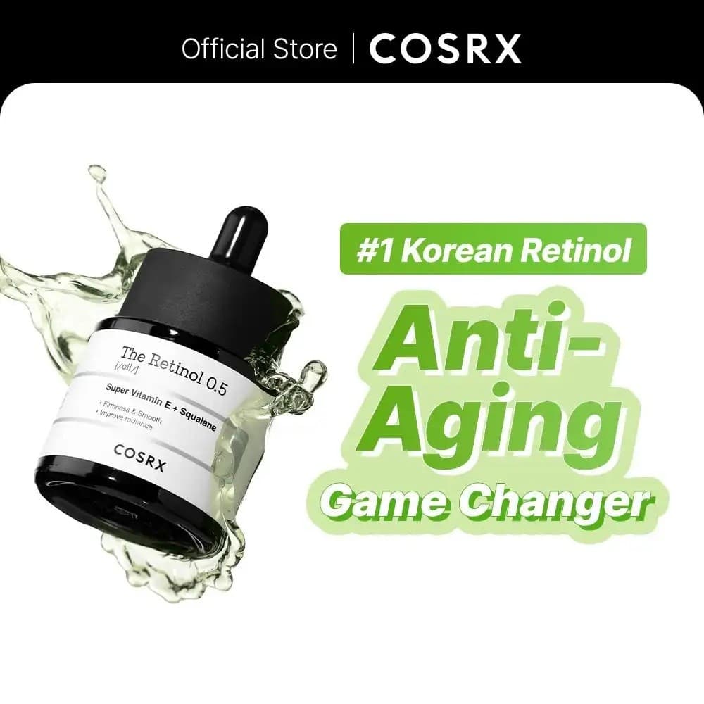 [COSRX Oficial] Óleo de Retinol 0.5 (20ml) |   FORNECE EXCLUSIVAMENTE RETINOL PURO ALTAMENTE CONCENTRADO PARA PREVENIR E