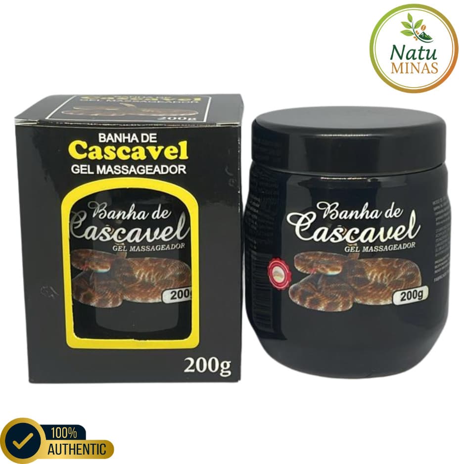 Kit 3 Gel Massageador Manteiga De Cascavel 200g - Alivio de Dores Musculares