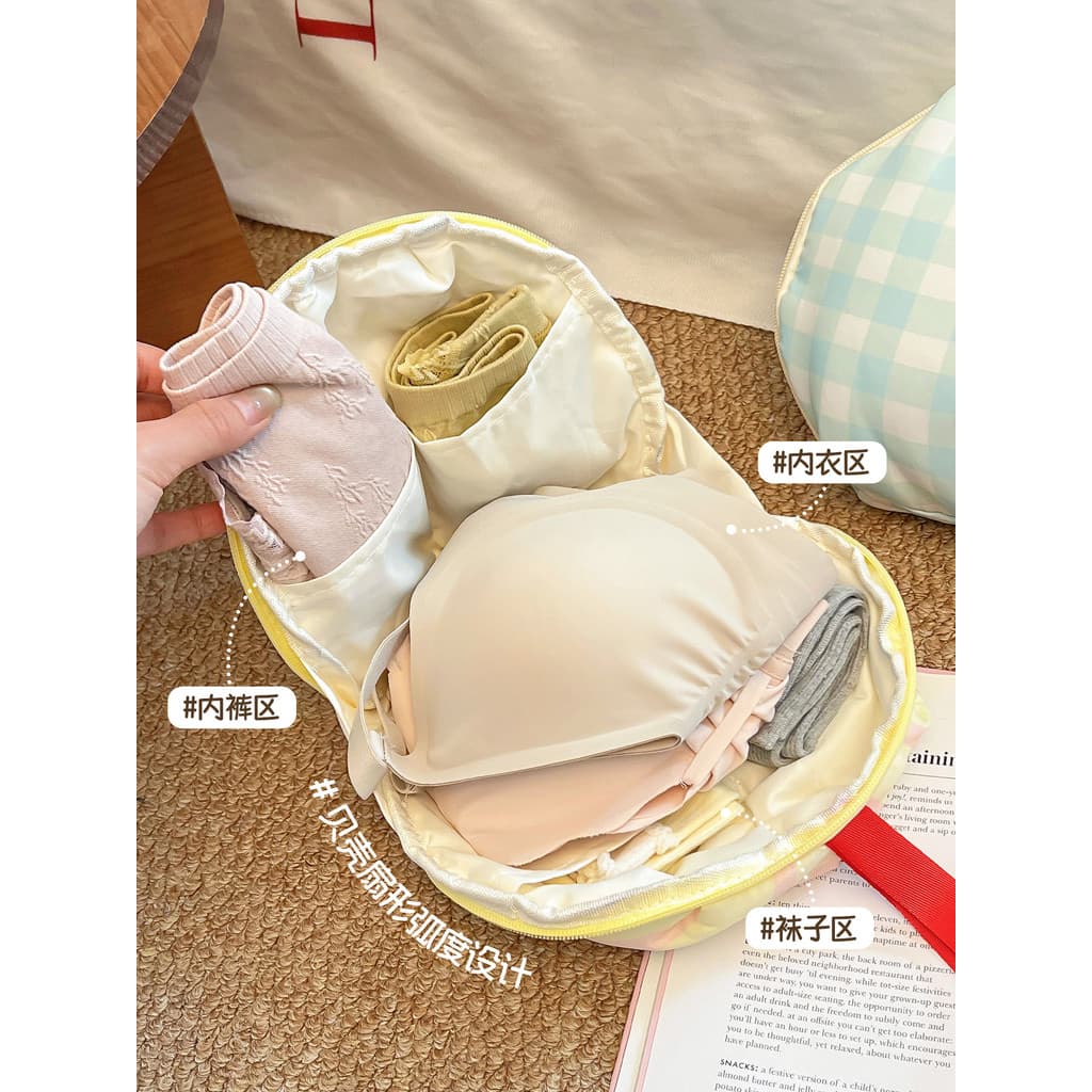 Saco de armazenamento de roupa interior três-em-um saco de armazenamento de viagem mala de viagem portátil roupas meias
