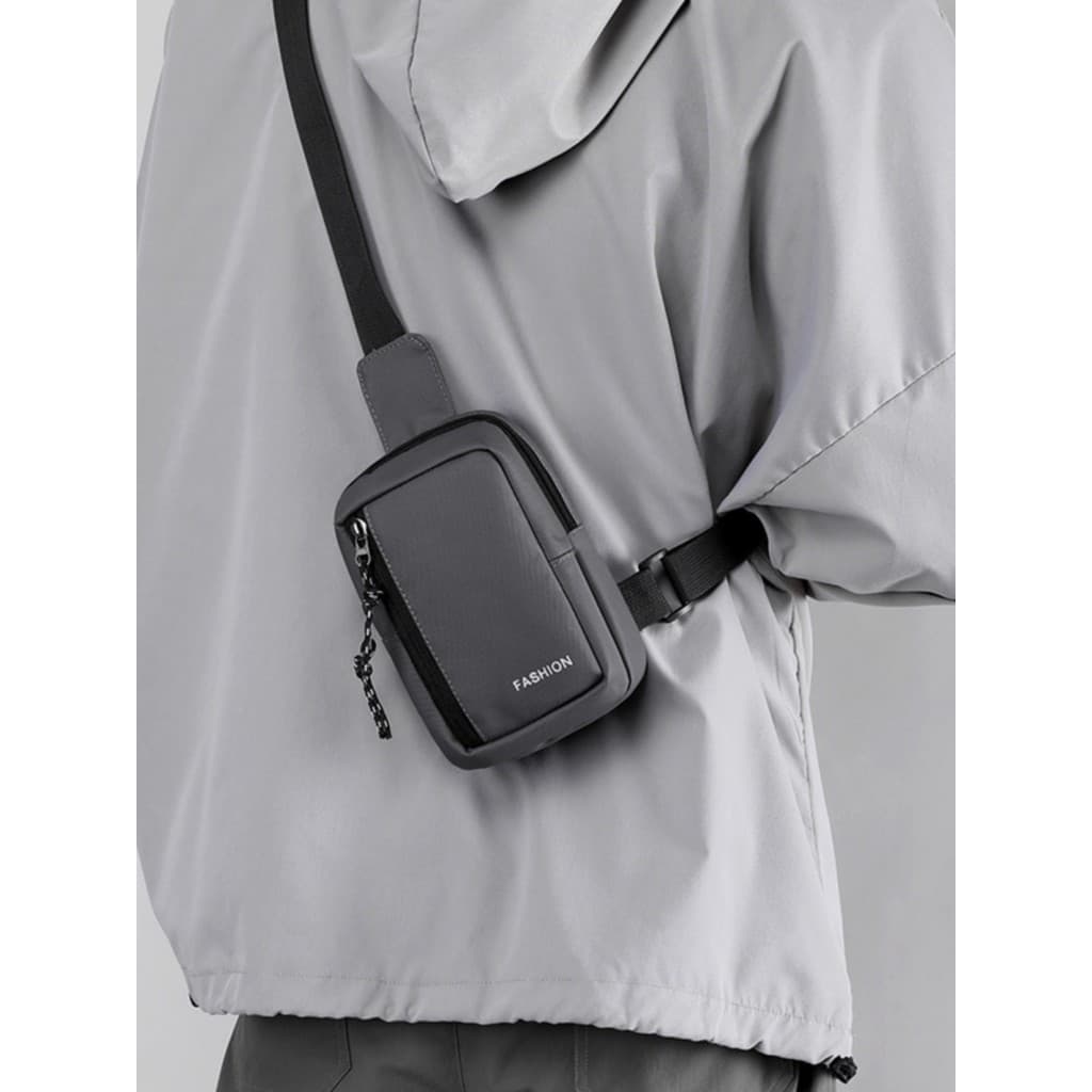Bolsa mensageiro masculina, bolsa de peito resistente ao desgaste de rua, Mini bolsa de ombro esportiva, resistente ao d