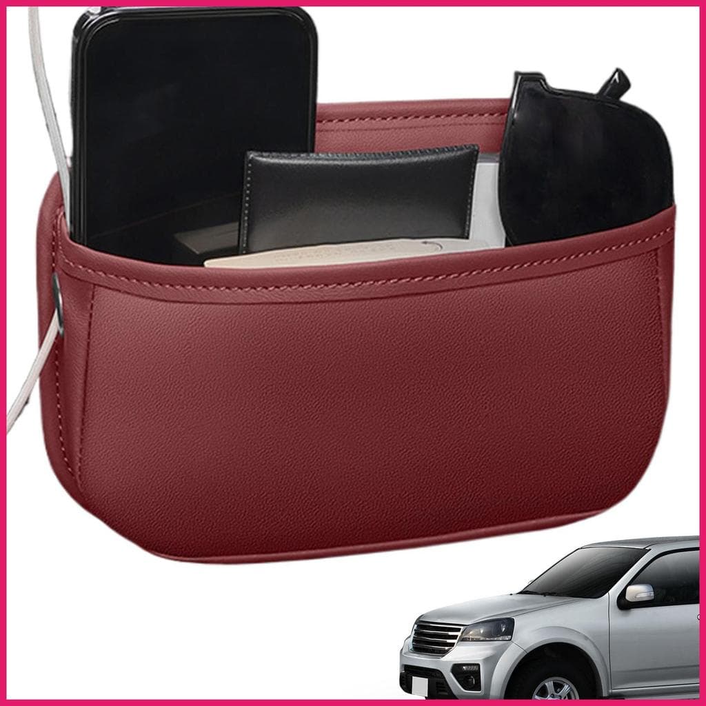 Bolso De Armazenamento De Carro Grande Capacidade Adesivo Bolsa Automática Assento Couro Para Óculos Telefones Chaves te