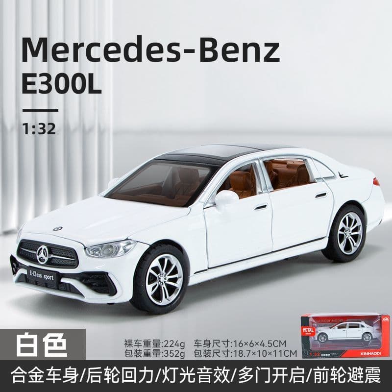 Simulação carro liga modelo Mercedes-Benz E300L modelo liga carro brinquedo menino decoração carro de brinquedo das cria