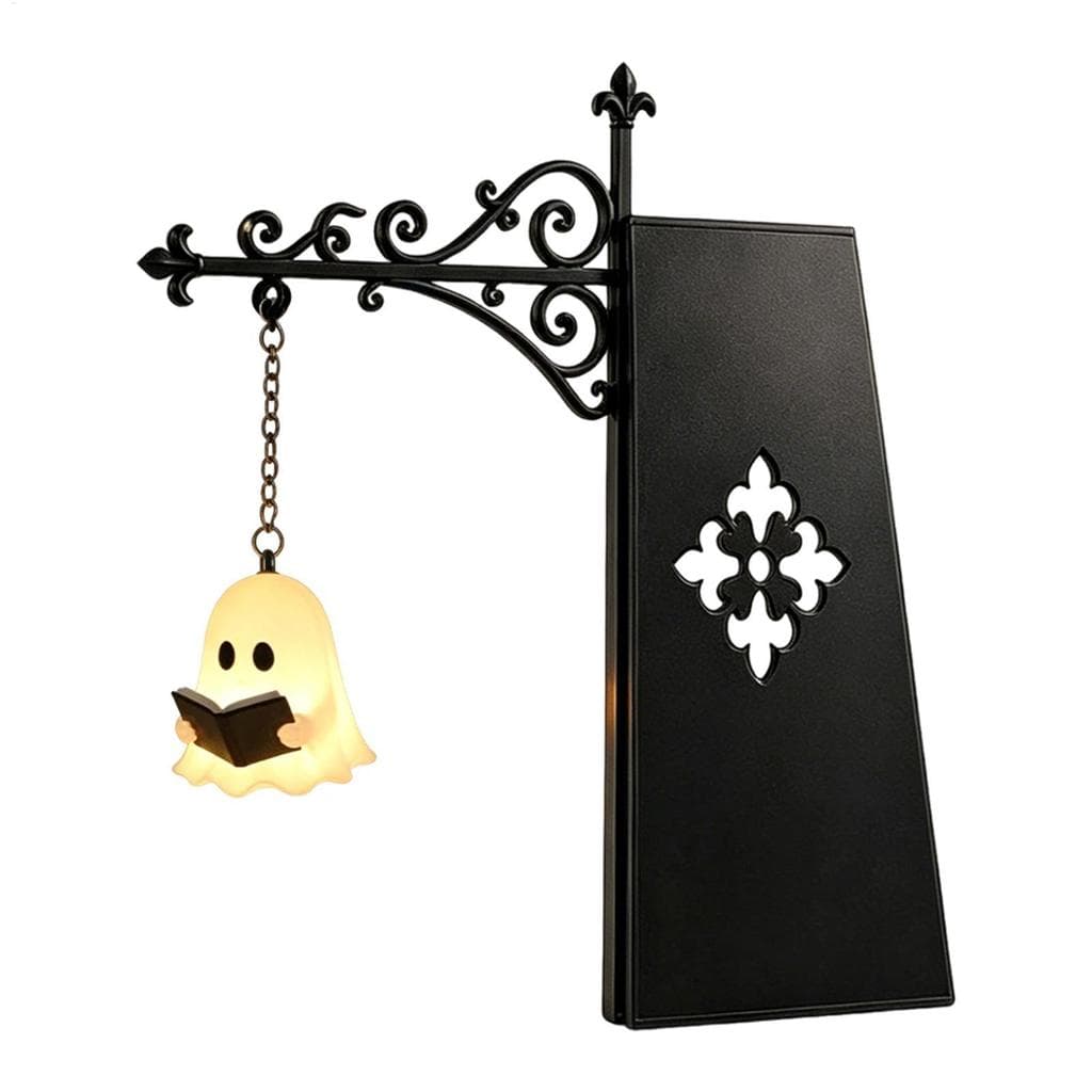 Bonito Fantasma Lâmpada Decorativa Resina Lanterna Engraçado Candeeiro De Mesa Para Casa Cabeceira Estante Quarto Entrad
