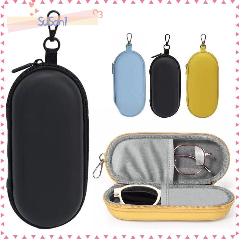 LUCKY-SUSAN1 Estojo Duplo para Óculos, Simples e Portátil, com Duplo Compartimento de Armazenamento, Casca Rígida SL0U