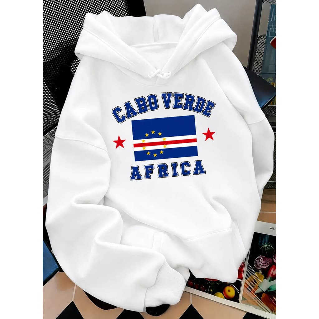 Moletom Blusa De Frio Capuz Continentes Cabo Verde Africa