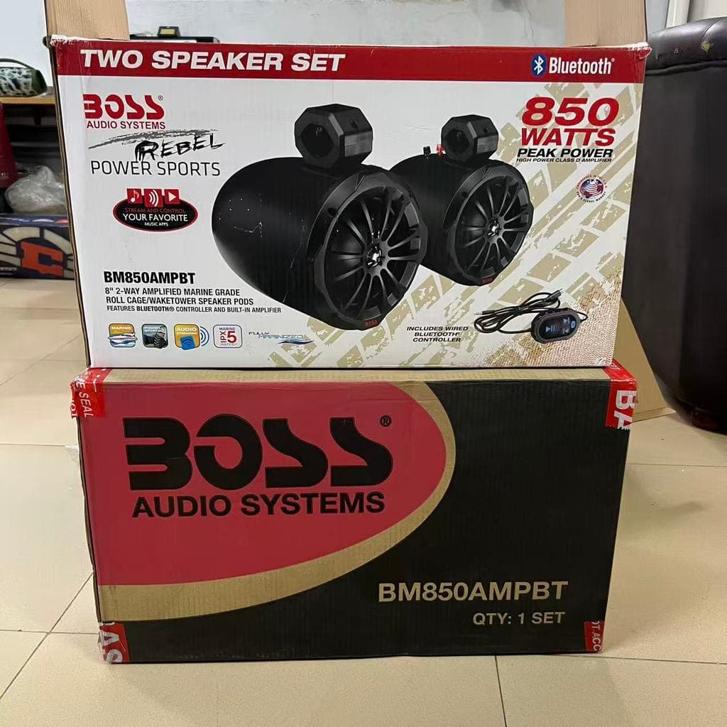 American BOSS Beach Motorcycle Yacht Ship Áudio para carro CSR Alto-falante Bluetooth 27 cm com alto-falante doméstico a
