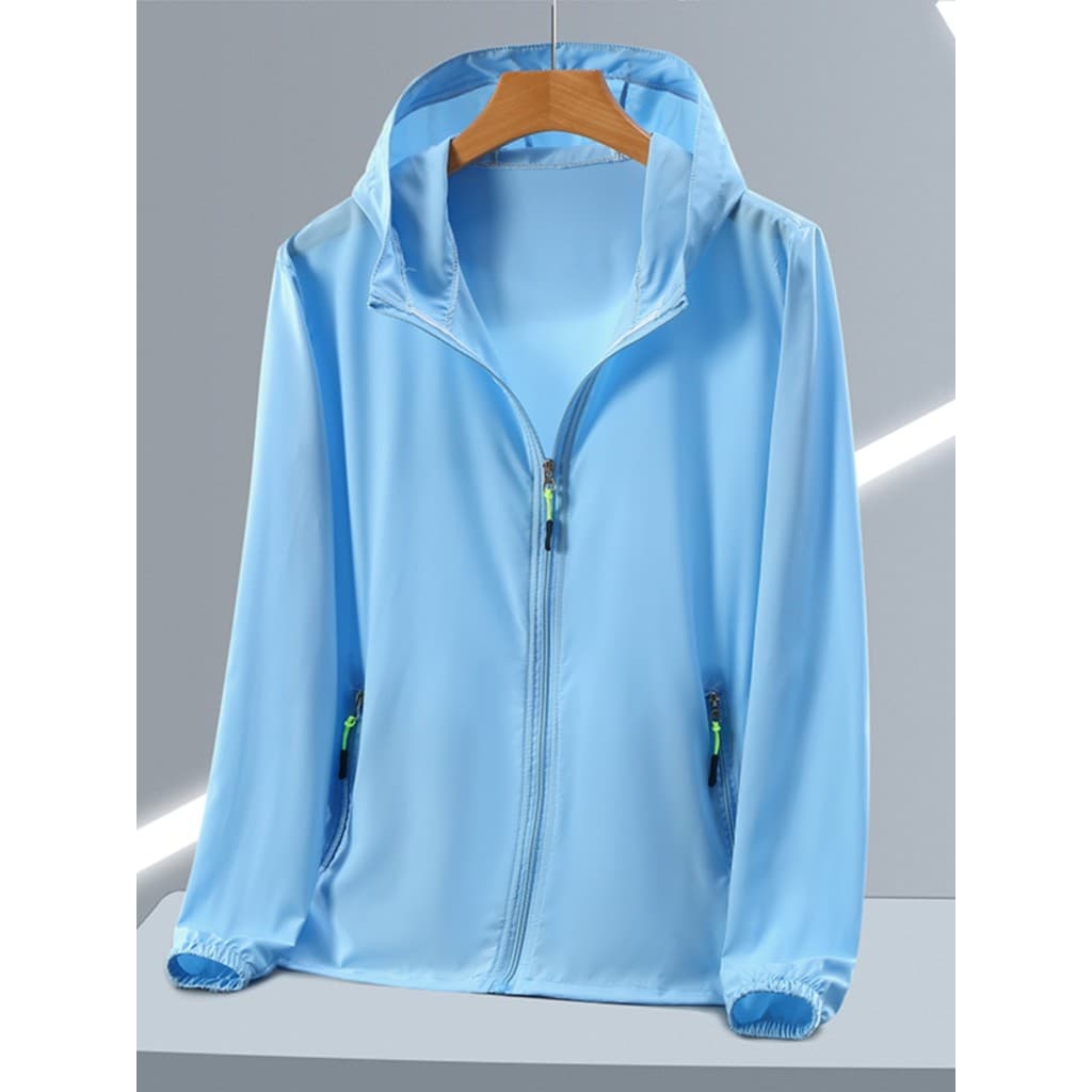 Protetor solar roupas masculinas estilo Hong Kong Casual casal cor sólida jaqueta fina verão bonito bf All-Match com cap