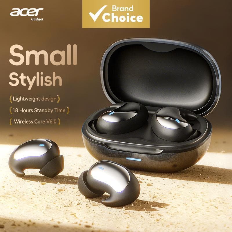 Acer OHR720 Fones De Ouvido Intra-Auriculares Sem Fio Bluetooth TWS Estéreo Tipo-C Para Música Uso Diário Viagem Desloca