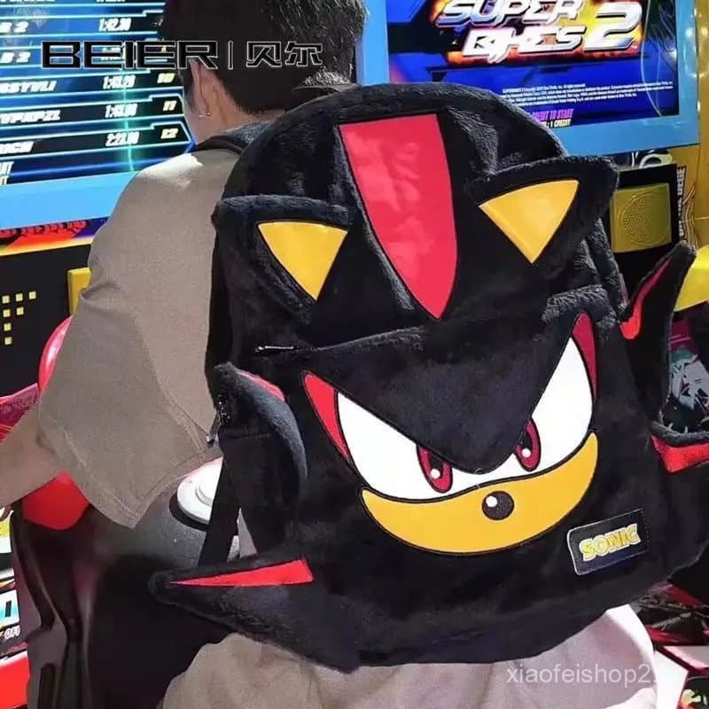 Mochila De Desenho Animado Com Tema Do Videogame Bell Dark Sonic The Hedgehog Para Estudantes Sexo Feminino ,