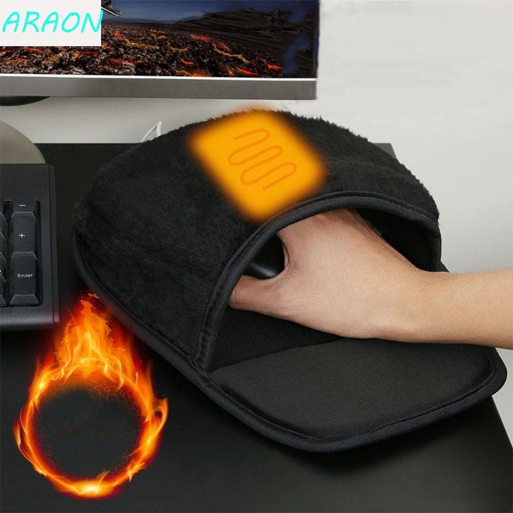 Almofada Térmica para Mouse ARAON, Espaço Interno Amplo, Almofada Térmica USB de Pelúcia Espessa, Inverno JNH3