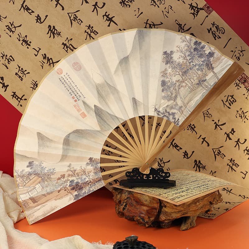 33cm estilo chinês ventilador masculino antigo ventilador dobrável novo estilo chinês ventilador dobrável grande ventila