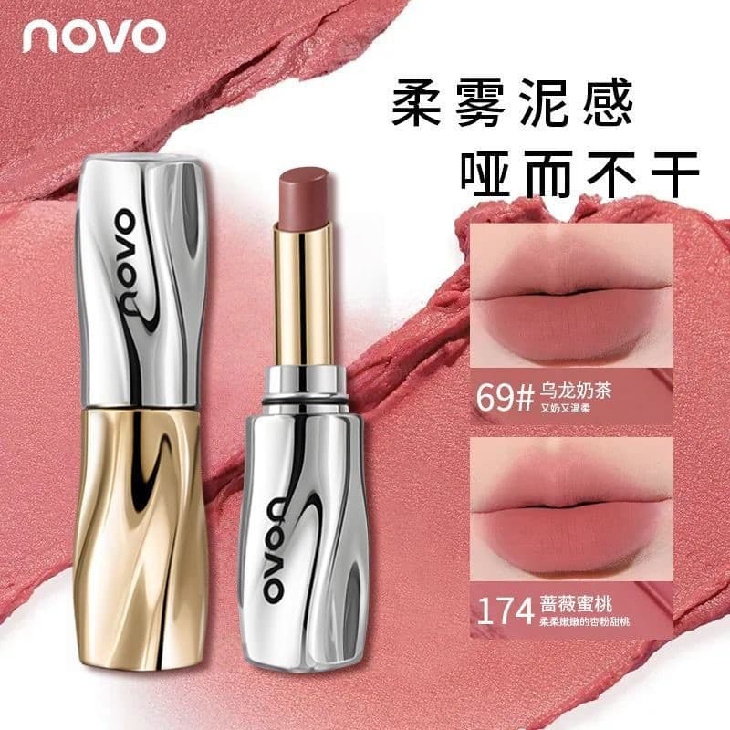 Batom Matte Sedoso Antiaderente, Acabamento Matte, Longa Duração, Cor Nude, Iluminador, Adequado para Estudantes Fe