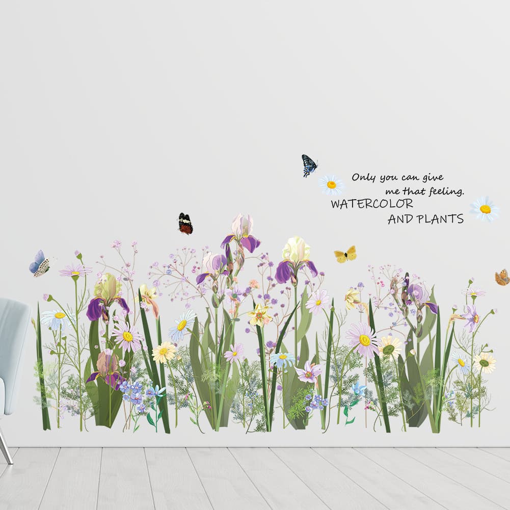 Adesivos de parede flores plantas folhas sala estar adesivos de parede quarto borboleta decoração adesivos de parede