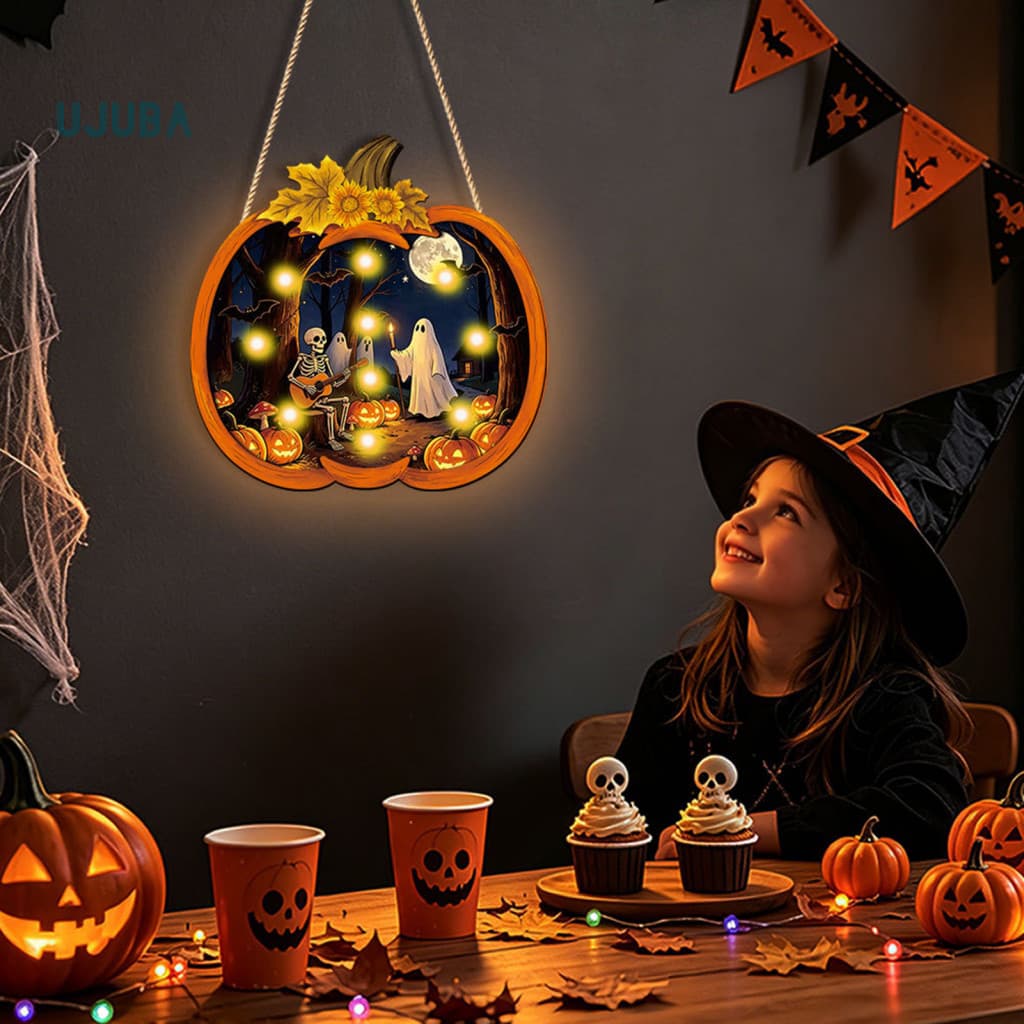 Ujb 1 Conjunto De Detalhes Atmosféricos De Férias , Decorações Duráveis De Halloween , Padrões Realistas Para Decoração