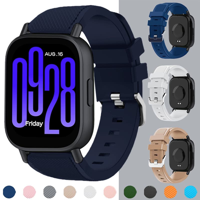 Pulseira Silicone Esportiva 20/22mm Para Relógio Smartwatch Redmi Watch 5 Active/5 Lite Strap Borracha Liberação Rápida