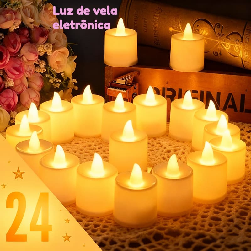 Luz De Vela Eletrônica Branca Quente Linda Decoração Usada Para Festa De Casamento Iluminação De Casa