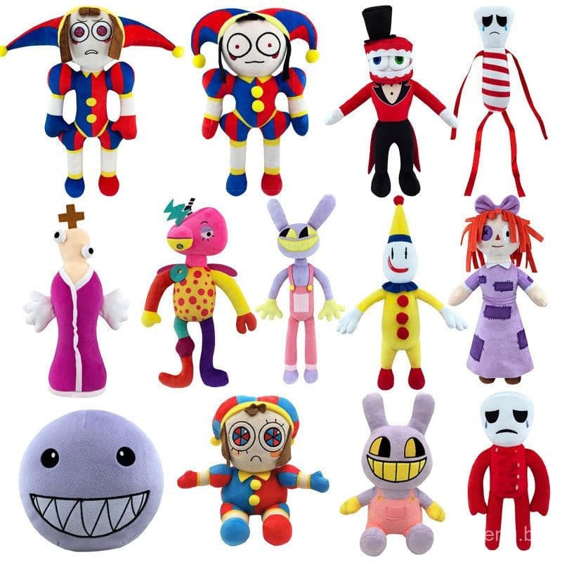 O Incrível Circo Digital: Brinquedo de Pelúcia Jax, Boneco de Pelúcia do Teatro Pomni, Brinquedo de Pelúcia Coelho