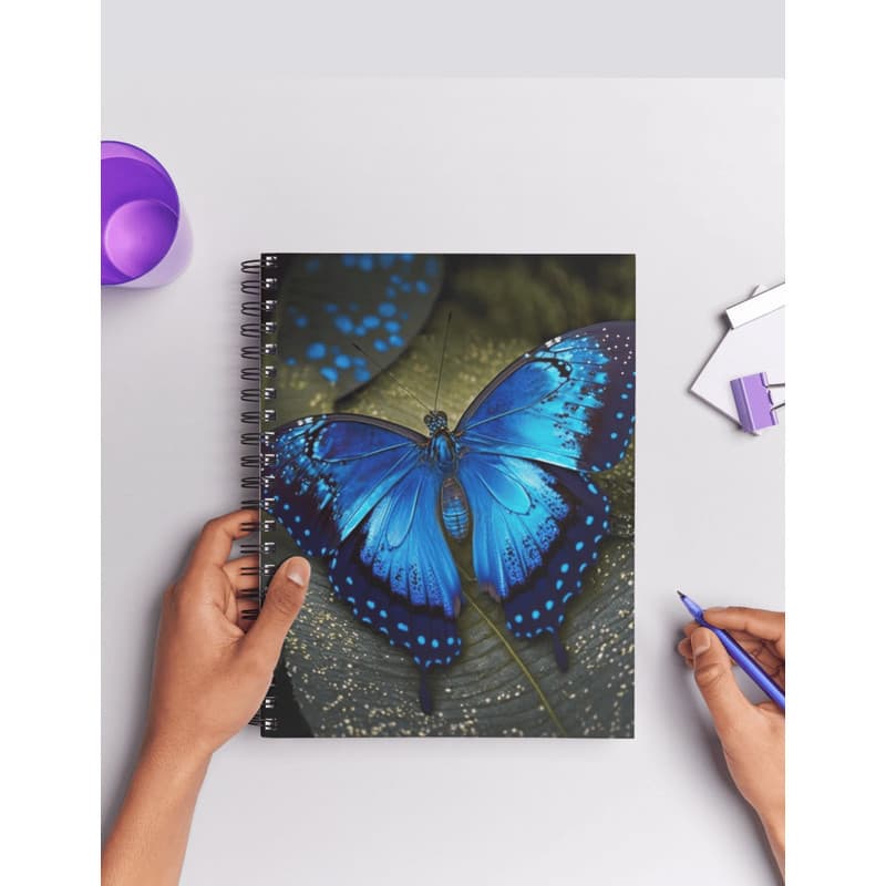 Caderno Borboleta Morpho Azul 10 Matérias | Lançamento Exclusivo Premium