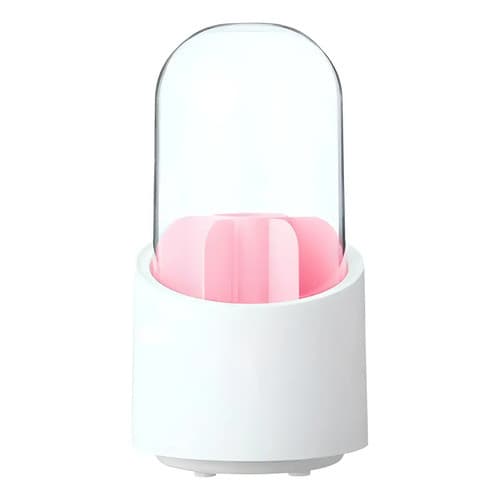 Organizador Giratório Acrílico Pincel Maquiagem 7 Divisórias Cor Rosa