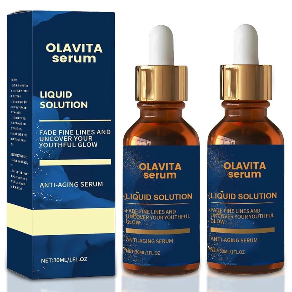 Sérum Olavita, Solução Líquida Olavita, Sérum Antienvelhecimento, Sérum de Vitamina C e E, Promove a Produção de Colágen