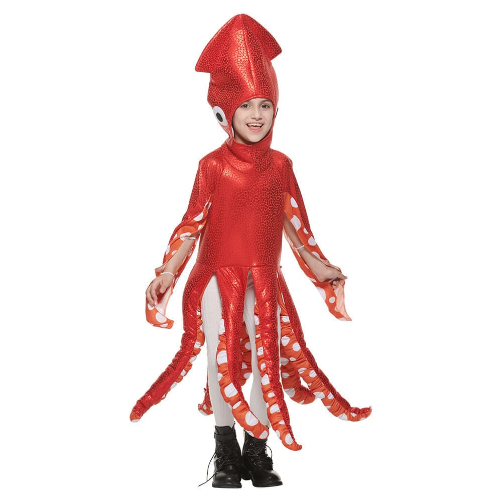 Fantasia infantil do Festival sagrado, criaturas ocidentais, pode lula, peça única, festa escolar, fantasia engraçada