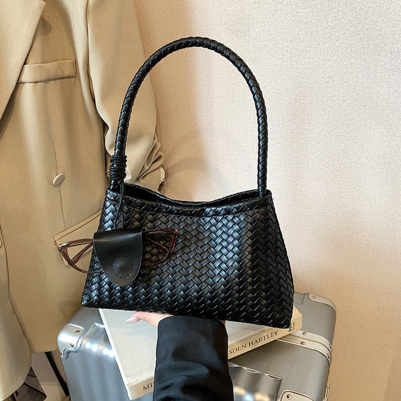 Nicho tecido padrão axilas saco elegante sacos de mão moda Retro um ombro axilas Baguette saco