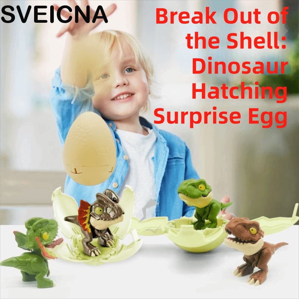 SVEICNA Transformando Dinossauro , Simulação Animal Articulações Móveis Brinquedo De Ovo De Design Deformado