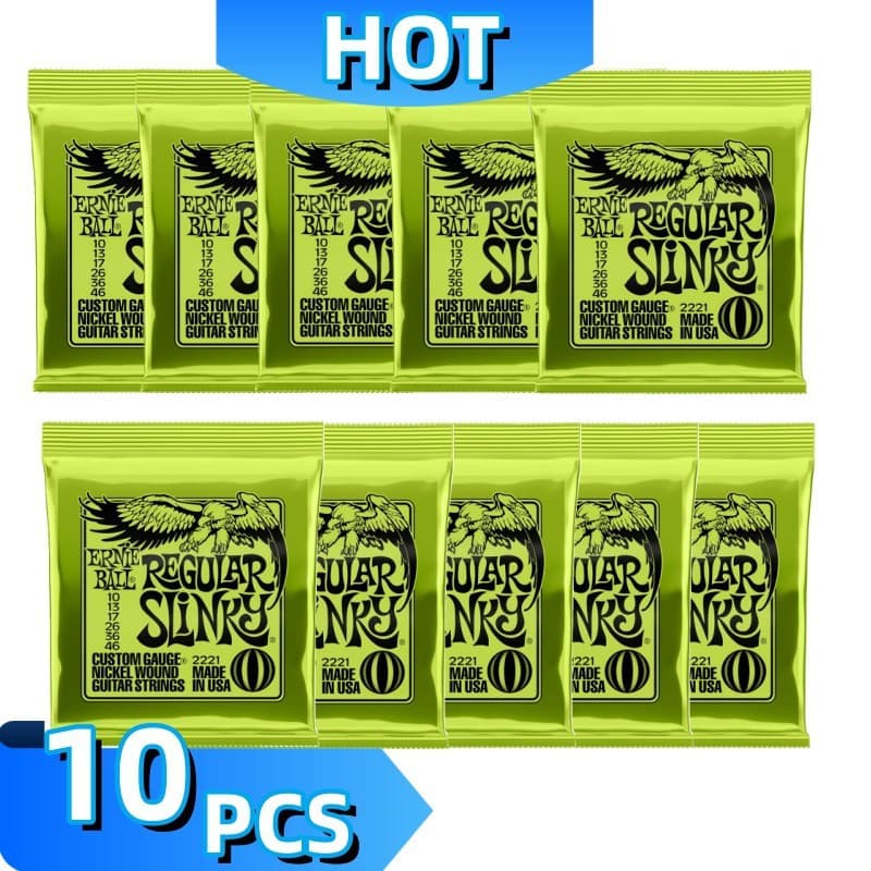 10 Pçs Atacado Ernie Ball Cordas Elétricas Som Equilibrado Sentir Super De Guitarra Elétrica Durável