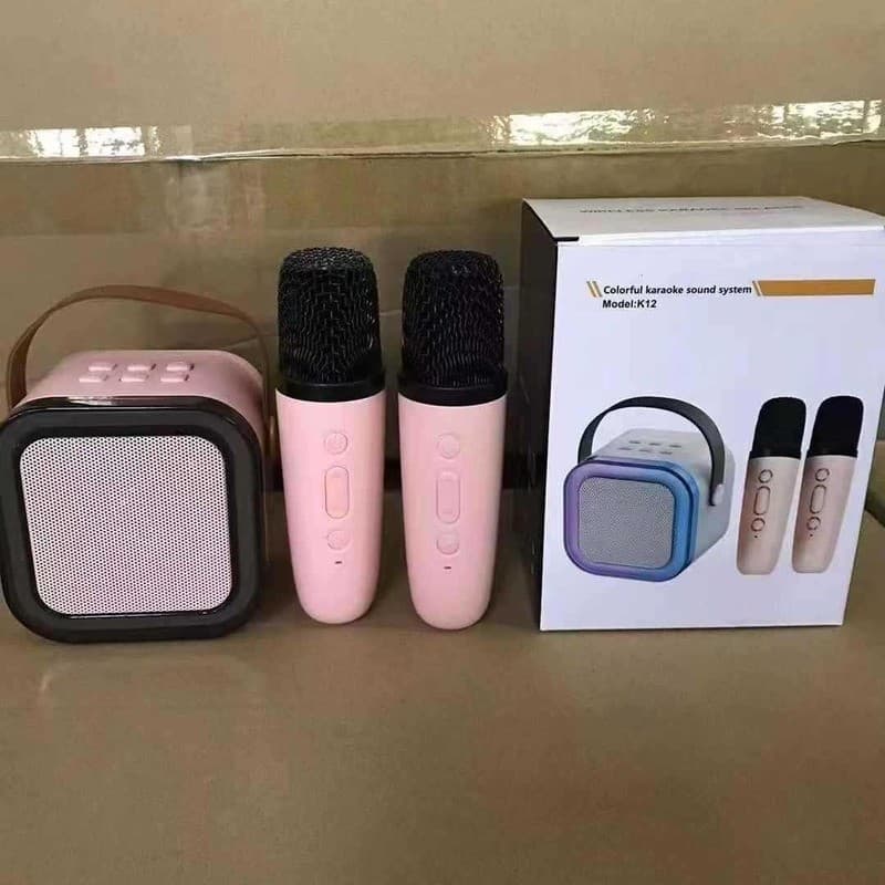 K K12 Bluetooth Speaker Microfone Pequeno Alto-falante Família K Song Portátil Ao Ar Livre
