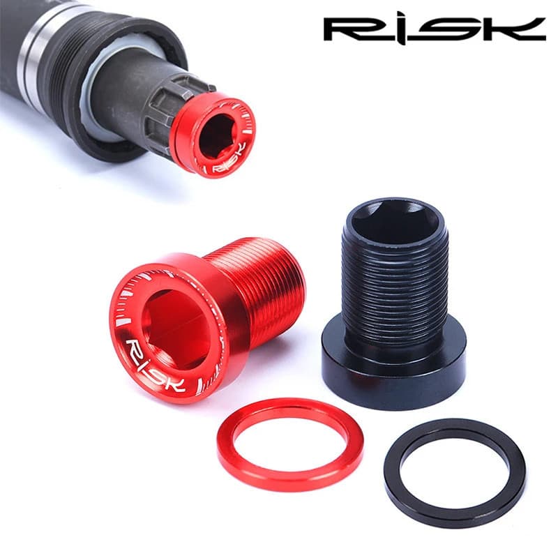 Risco 2 Peças M15x19mm Parafusos De Suporte Inferior Estriado CNC De Alumínio Com Arruela Para MTB Mountain Bike Estrada