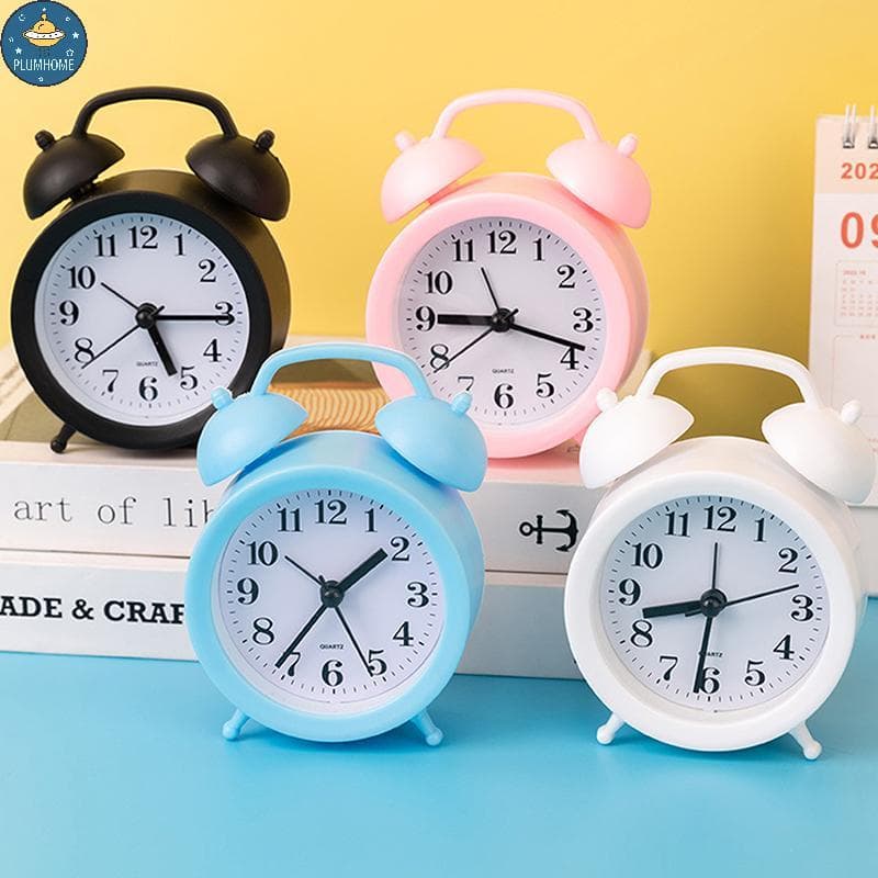 PLUMHOME 1PC Decoração De Casa Mini Pequeno Alarme Clo Criativo Quartzo Redondo Portátil Ornamentos De Mesa .