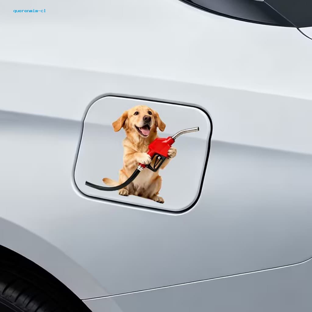 Outdoor Durable Car Sticker Scratch Cover Funny Retriever Dog Waterproof Vinyl Decal for Motorcycle Vehicle Cute Holding