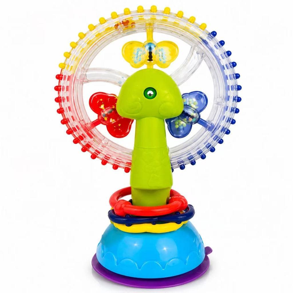 Brinquedo Roda Gigante Rotativa Sensorial Macia de 3 Cores com Ventosa Baby Educational Toy Fashional