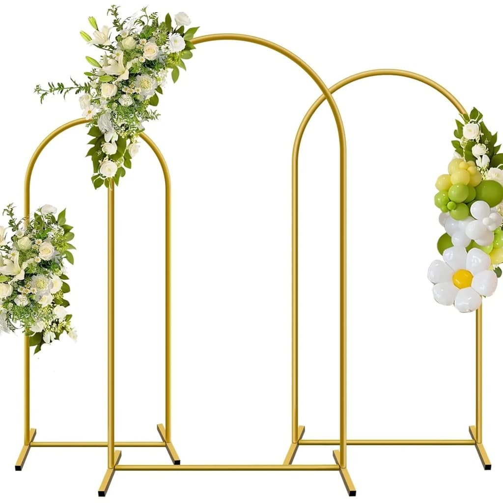 MetalArchBackdropStand , Setof2 (6FT + 7.2ft)/Setof3 (6/6.6/WeddingArchedFrame , Stablearchedbackgroundstandparacasament