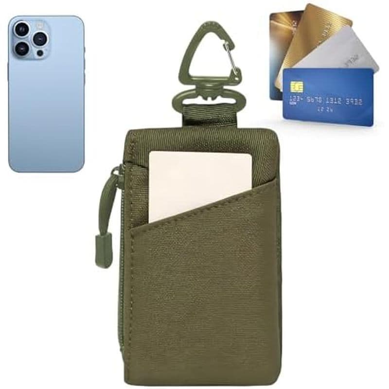 Porta-Cartões-Dinheiro Compacto De Nylon , Chaves Leve Com Acessório De Gancho , Recurso De Recuperação Rápida , Ideal P
