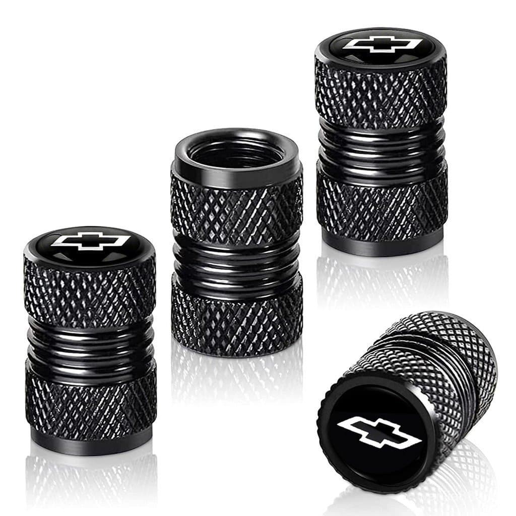 4 Peças de Tampas de Válvula de Pneus em Liga, Compatíveis com Chevrolet Chevy Malibu Camaro Trax Traverse Sonic C HIXM