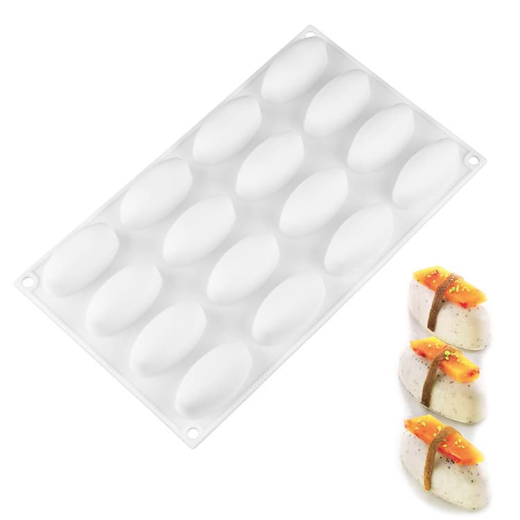 Molde De silicone Para Bolo De mousse oval De 16 Cavidades , Faça Você Mesmo , Cozimento Artesanal