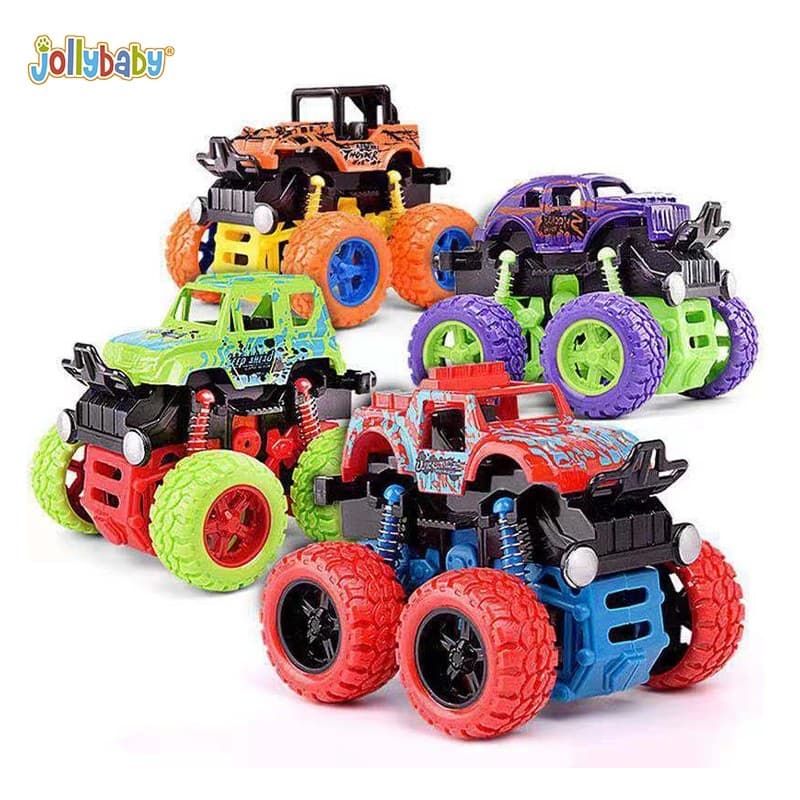 Roda Grande Monster Zap Truck Suspensão Inércia Push Friction Power Car 4 Rodas