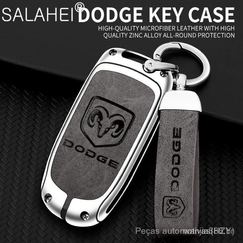Capa de Chave de Carro em Liga de Zinco para Dodge Ram 1500 Journey Charger Dart Challenger Durango Acessórios Internos