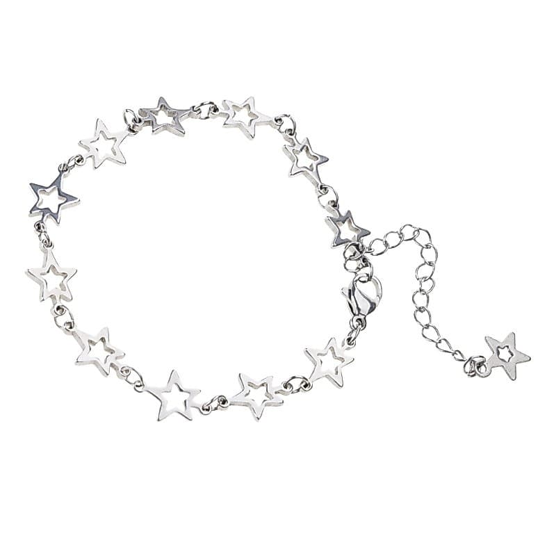 QUICKR Pulseira Estrela Pontas Joias Para Meninas Oco Pulseiras