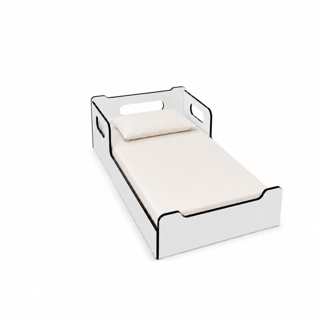 Mini Cama Magia Infantil 100% MDF Sem Colchão Grade de Proteção Montessoriana Design Moderno Quarto Infantil Completo