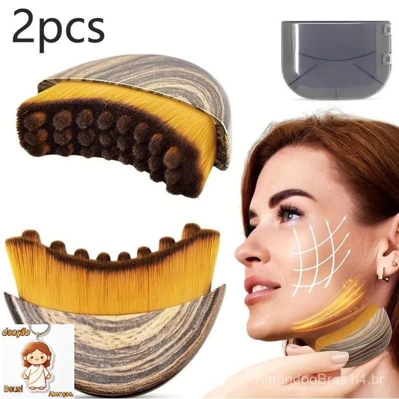 Escova Facial Multifuncional Para Contorno Linfático  Seca  Adequada Massageador De Drenagem Linfática Escultura  Que