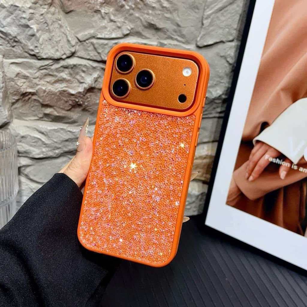Capa de Telefone IJ8M com Strass Multicolorido para iPhone 17 Pro Max 15Plus 16 15+ 14 13 12 11, Capa Protetora de Câmer