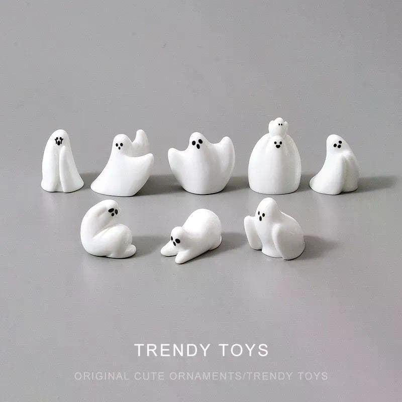 Novo estilo chato!Pêndulo vários desenhos animados branco fantasma Desktop descompressão cura emoções pequeno pêndulo po