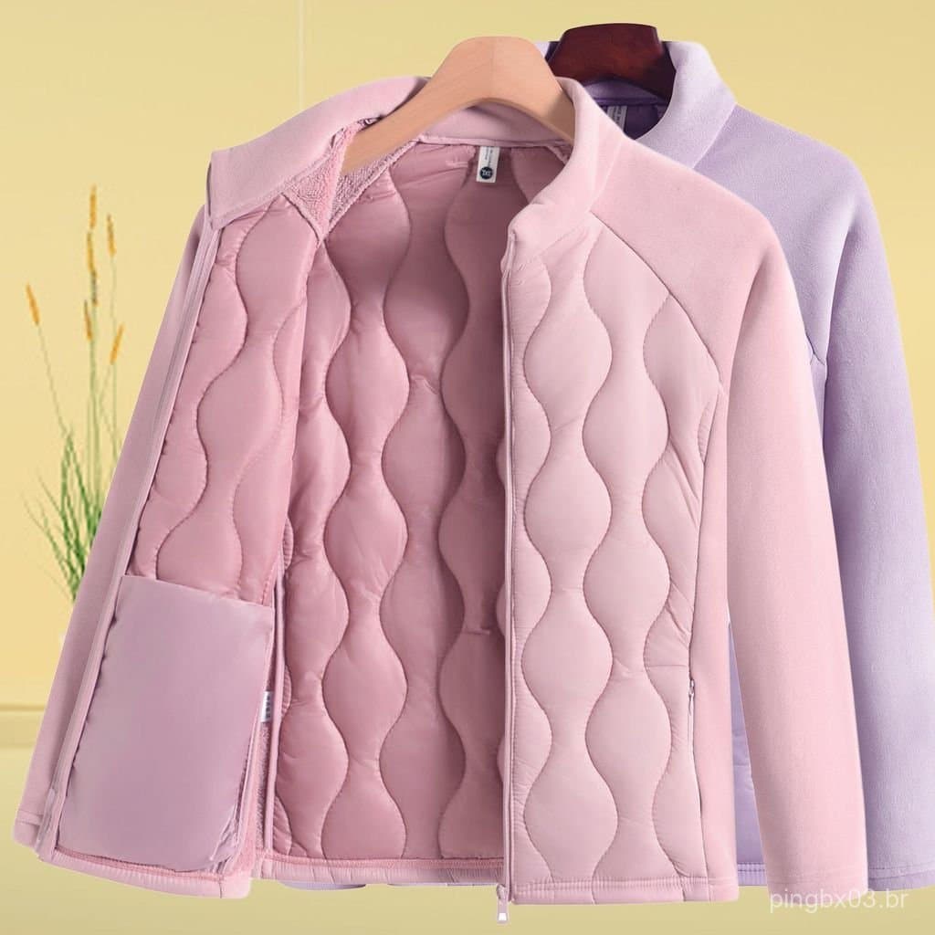 Jaqueta de Inverno para Esportes Feminina, Espessa e Isolada