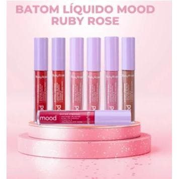 Ruby Rose Batom Líquido Mood Ruby Rose com Alta Pigmentação e Textura Cremosa para Lábios Marcantes e Confortáveis